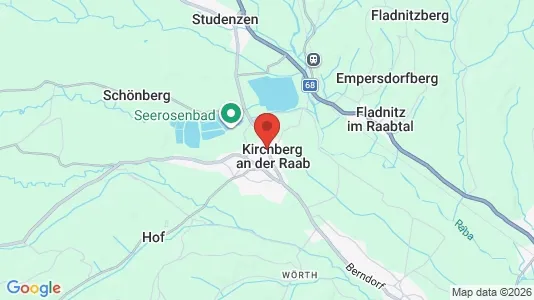 Apartments for rent i Kirchberg an der Raab - kort over placeringen