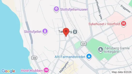 Rooms for rent i Tønsberg - kort over placeringen