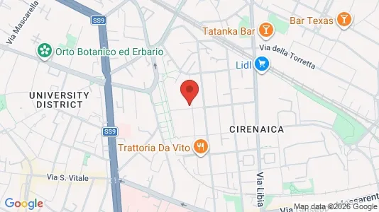 Rooms for rent i Bologna - kort over placeringen