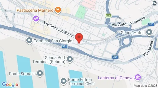 Apartments for rent i Genoa - kort over placeringen