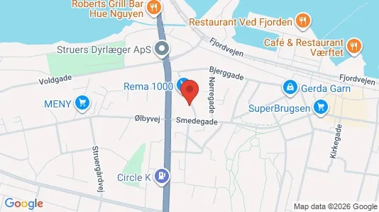 Apartments for rent i Struer - kort over placeringen