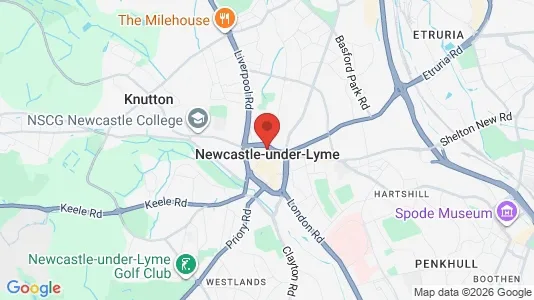 Apartments for rent i Newcastle - Staffordshire - kort over placeringen