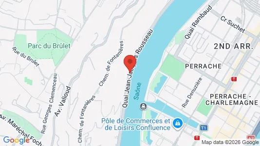 Apartments for rent i Lyon - kort over placeringen