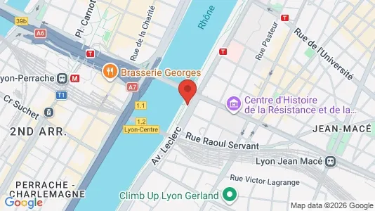 Apartments for rent i Lyon - kort over placeringen