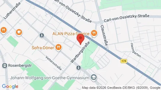 Apartments for rent i Chemnitz - kort over placeringen