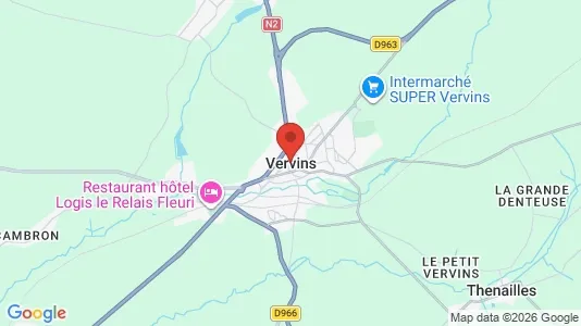 Houses for rent i Vervins - kort over placeringen