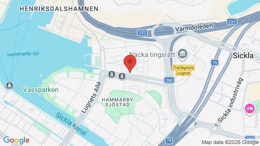 Apartments for rent i Hammarbyhamnen - kort over placeringen