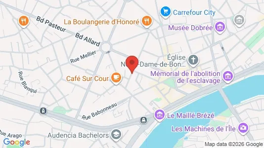 Apartments for rent i Nantes - kort over placeringen