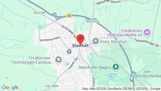 Apartments for rent i Steinfurt - kort over placeringen