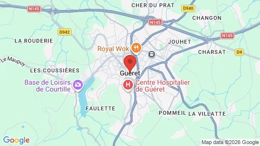 Apartments for rent i Guéret - kort over placeringen