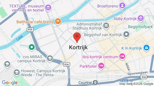 Apartments for rent i Kortrijk - kort over placeringen