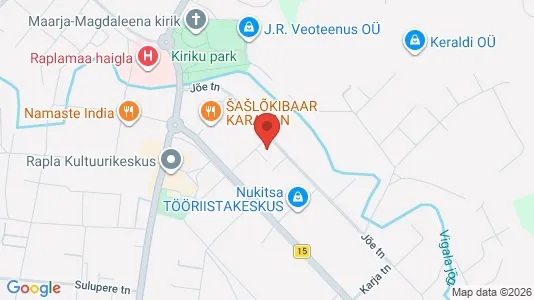 Apartments for rent i Rapla - kort over placeringen