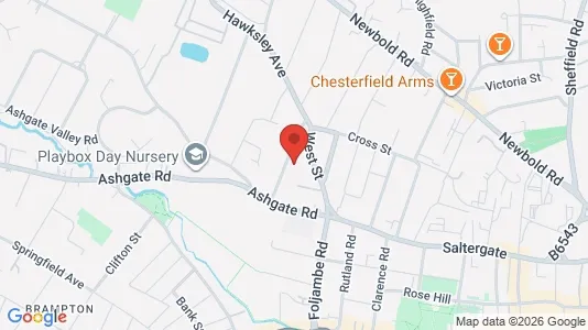 Apartments for rent i Chesterfield - Derbyshire - kort over placeringen