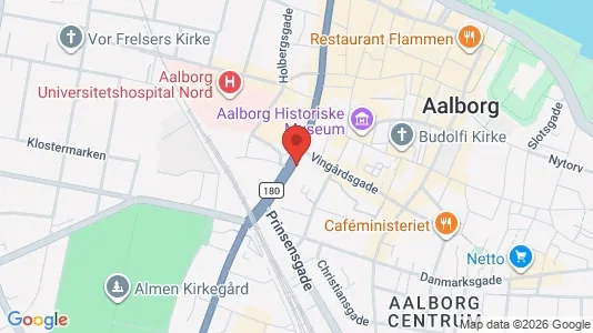 Apartments for rent i Aalborg Center - kort over placeringen