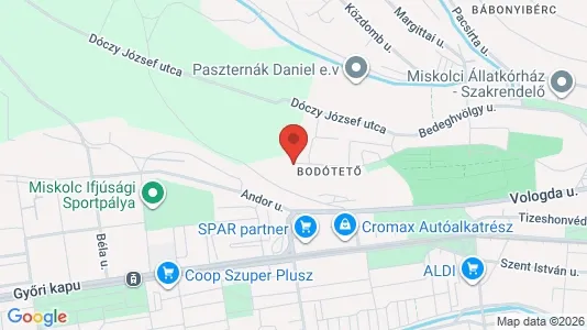 Apartments for rent i Miskolci - kort over placeringen
