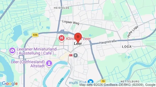 Apartments for rent i Leer - kort over placeringen
