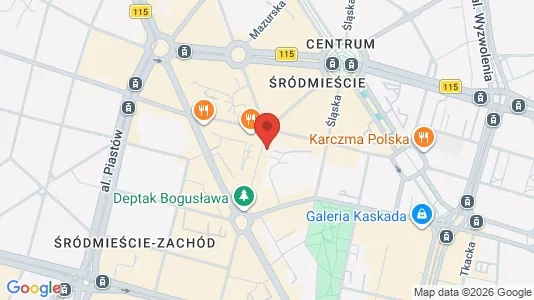Apartments for rent i Szczecin - kort over placeringen