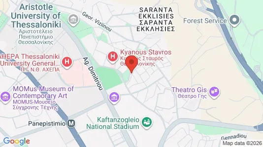 Apartments for rent i Thessaloniki - kort over placeringen