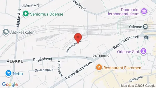 Apartments for rent i Odense C - kort over placeringen