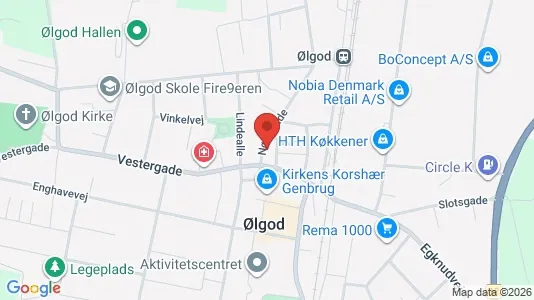 Apartments for rent i Ølgod - kort over placeringen