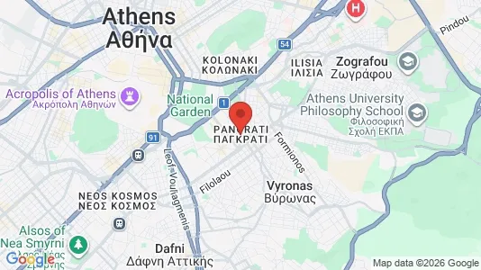 Apartments for rent i Athens Pagrati - kort over placeringen