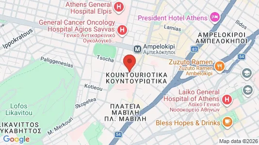 Apartments for rent i Athens Ampelokipoi - kort over placeringen
