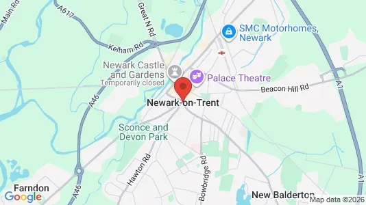 Apartments for rent i Newark - Nottinghamshire - kort over placeringen