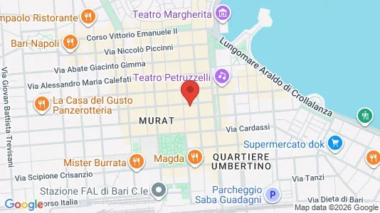 Apartments for rent i Bari - kort over placeringen