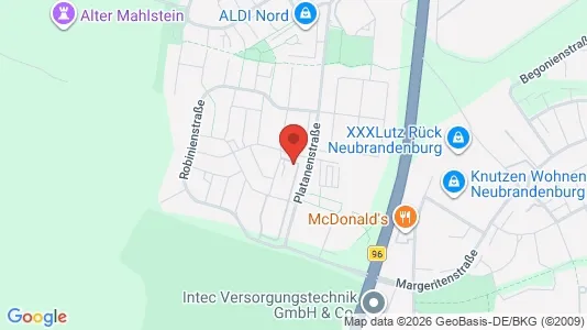 Apartments for rent i Mecklenburgische Seenplatte - kort over placeringen