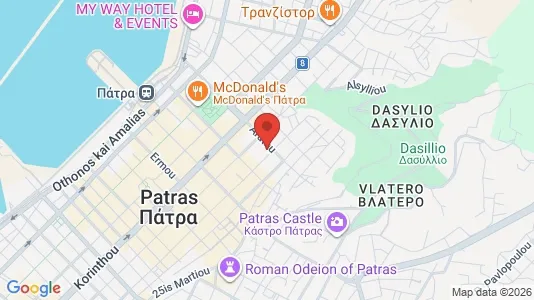 Apartments for rent i Patras - kort over placeringen