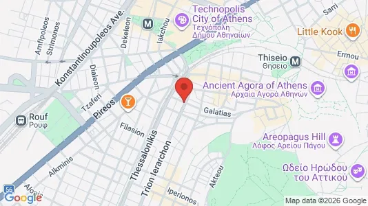Apartments for rent i Athens Ano Petralona - kort over placeringen