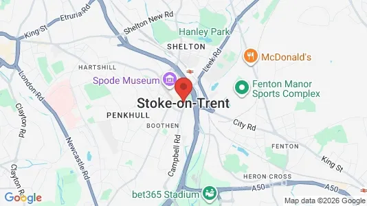 Houses for rent i Stoke-on-Trent - Staffordshire - kort over placeringen