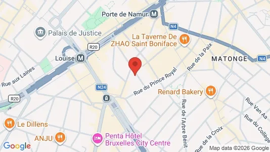 Apartments for rent i Brussels Elsene - kort over placeringen