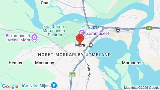 Apartments for rent i Mora - kort over placeringen