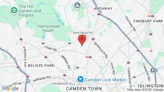 Apartments for rent i London NW5 - kort over placeringen