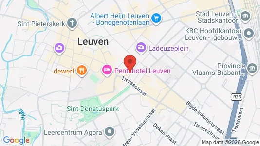 Apartments for rent i Leuven - kort over placeringen