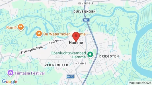 Apartments for rent i Hamme - kort over placeringen