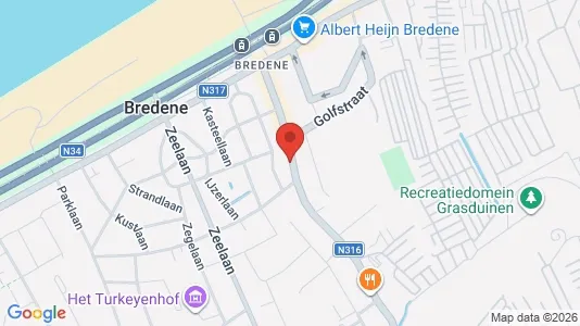 Apartments for rent i Bredene - kort over placeringen