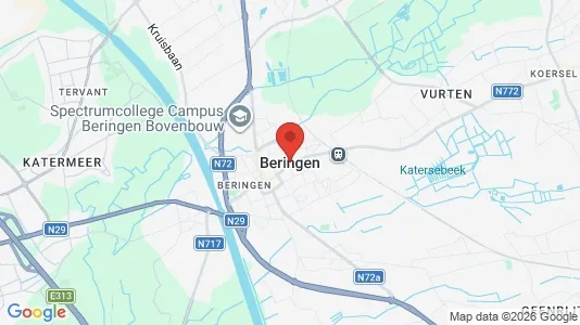 Houses for rent i Beringen - kort over placeringen