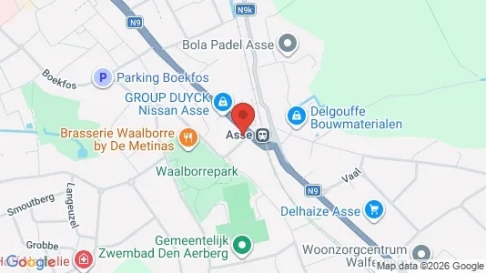 Apartments for rent i Asse - kort over placeringen