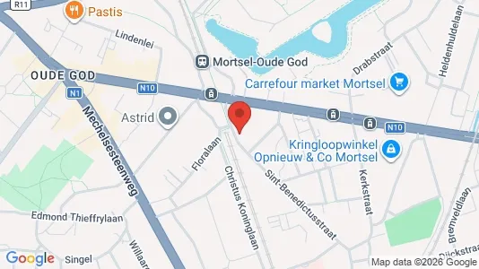 Apartments for rent i Mortsel - kort over placeringen