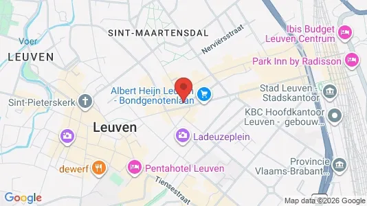 Apartments for rent i Leuven - kort over placeringen