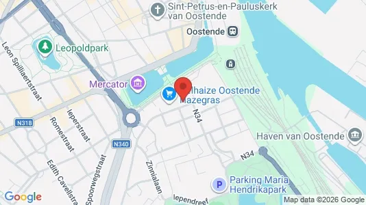 Apartments for rent i Oostende - kort over placeringen