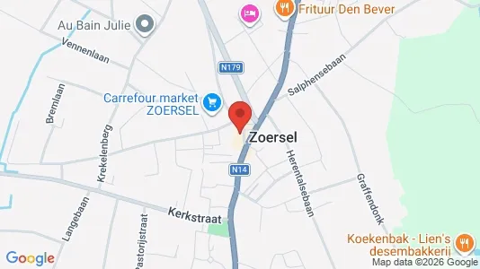 Apartments for rent i Zoersel - kort over placeringen