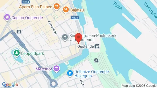 Apartments for rent i Oostende - kort over placeringen