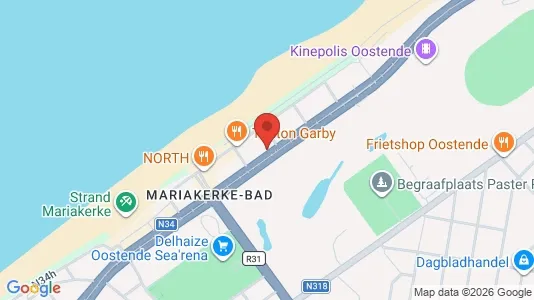 Apartments for rent i Oostende - kort over placeringen