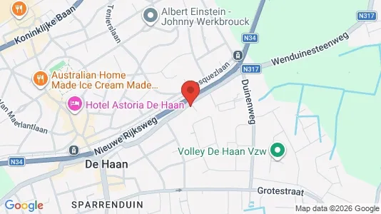 Apartments for rent i De Haan - kort over placeringen