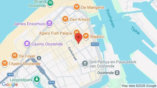 Apartments for rent i Oostende - kort over placeringen