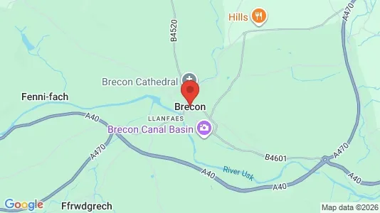 Apartments for rent i Brecon - Powys - kort over placeringen