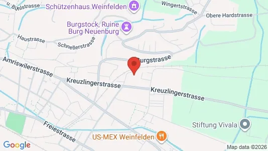 Apartments for rent i Weinfelden - kort over placeringen